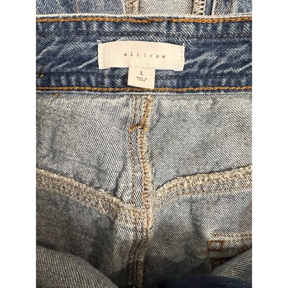 All Row Denim Skirt‎ | Womens Jules A Line Patch Pocket Skirt | Size L Large - Picture 3 of 9